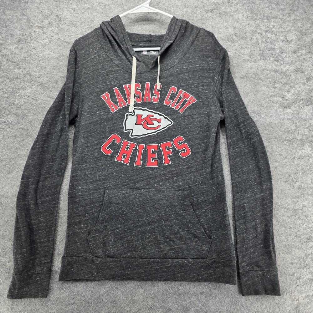 Kansas City Chiefs Sweatshirt Womens M Gray NFL Football Hooded Team Apparel